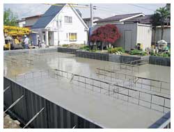 基礎工事7/11:フルベース土間状況
