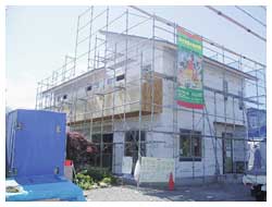 外部造作工事2/5:外壁下地タイベック張り